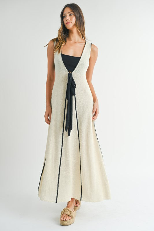 isla tempo maxi dress Tie-Front – Ocho28 Shop Size:40 / US 15.5 Stretch mesh 4 Season SAGE GREEN LACE MAXI