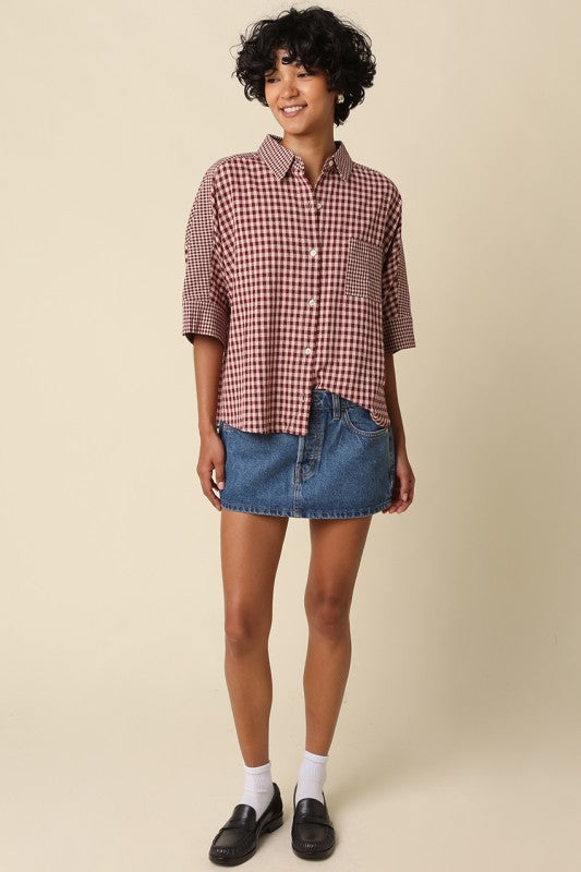 The Bordeaux Check Shirt