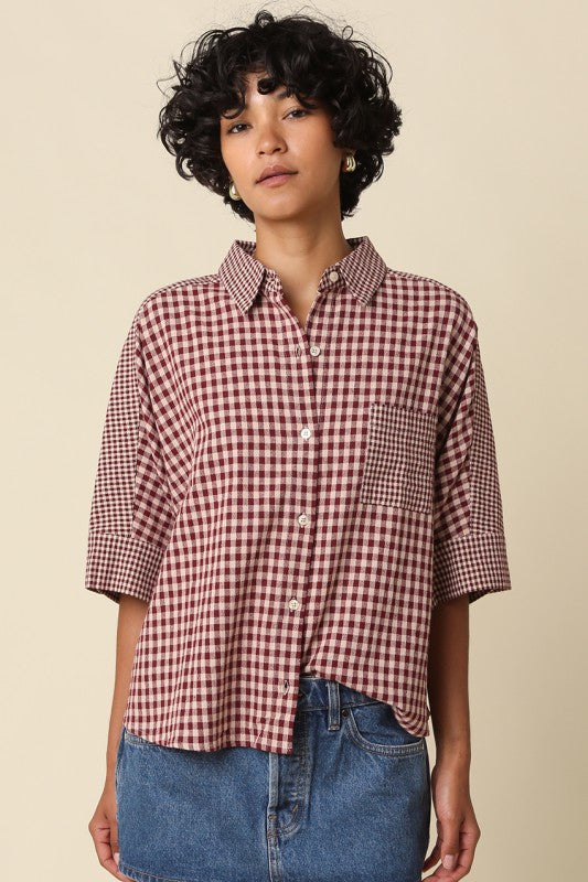 The Bordeaux Check Shirt