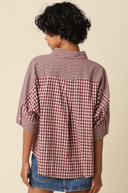The Bordeaux Check Shirt