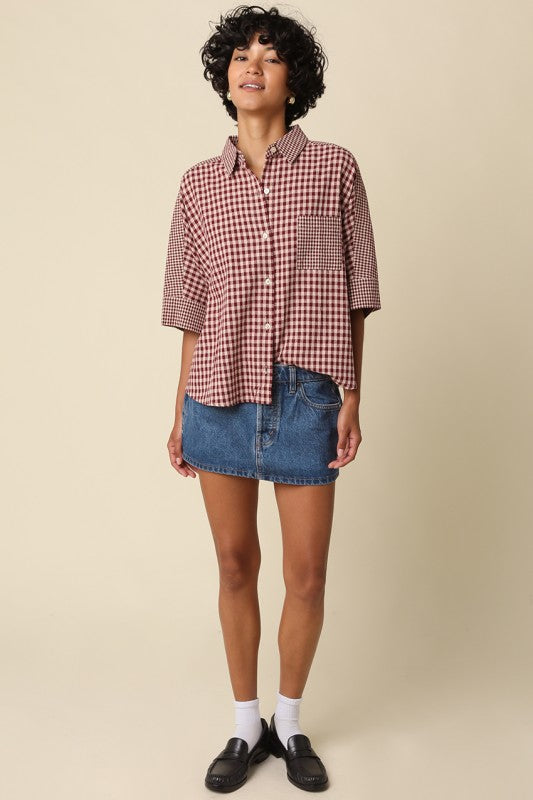 The Bordeaux Check Shirt