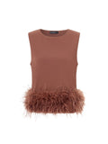 Brielle Feather Trim Top