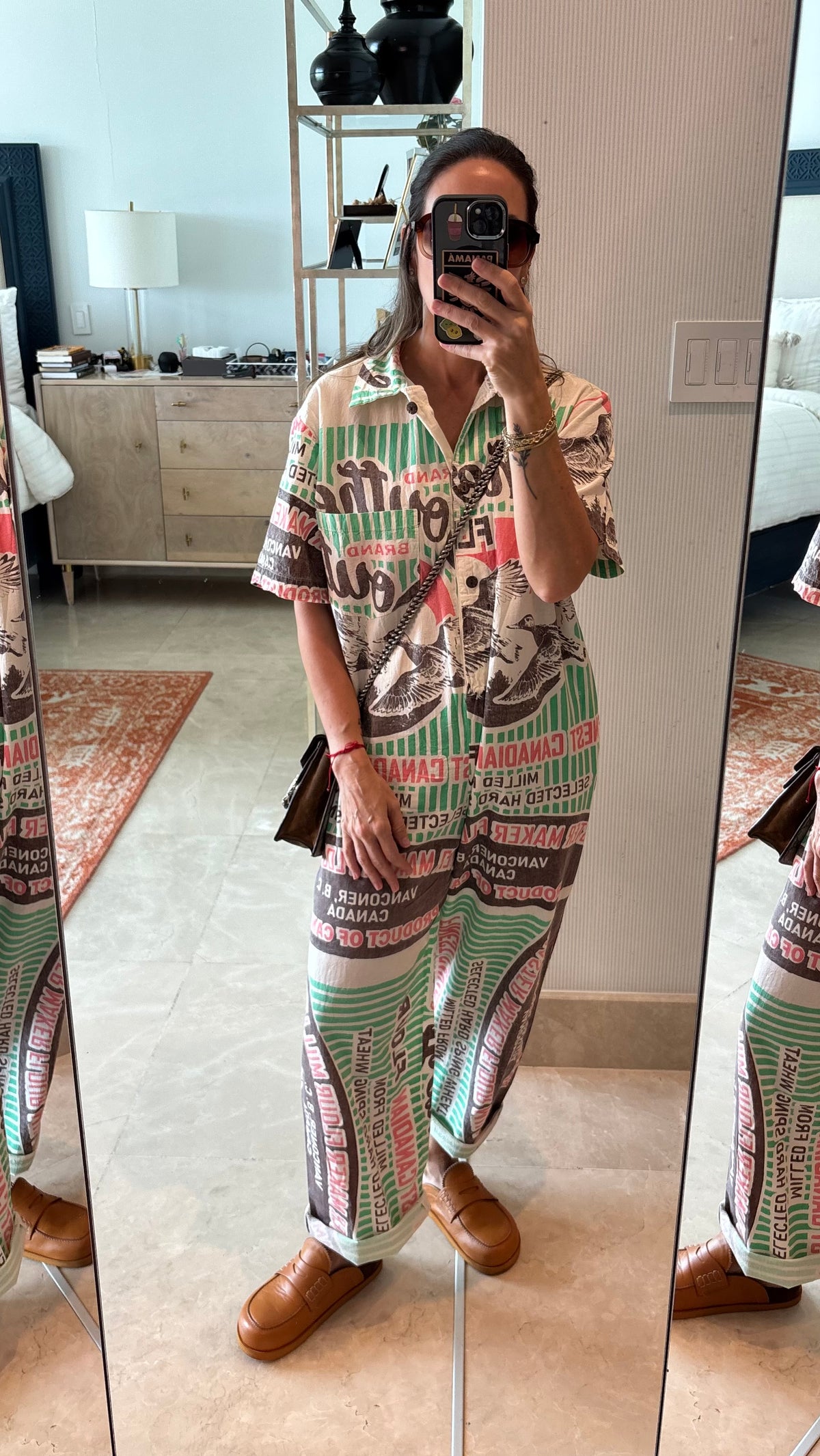 Vintage Feed Sack Utility Jumpsuit