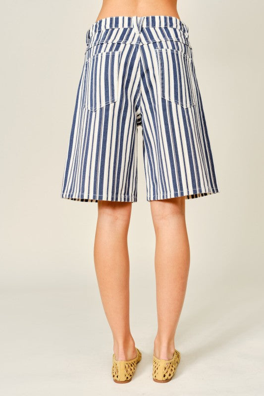 Striped Barrel Shorts