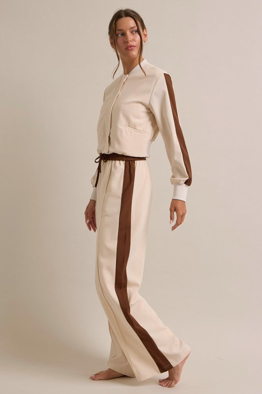 Cream and Mocha  Luxe Track Set