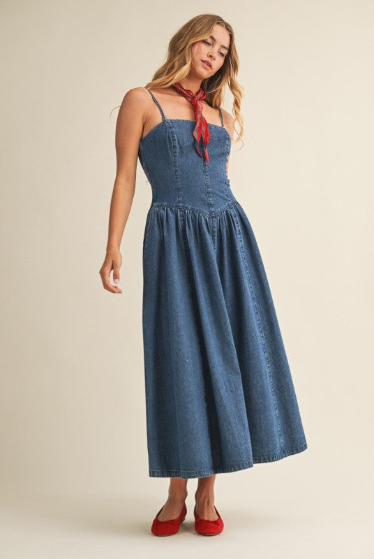 Indigo Muse Denim Maxi Dress