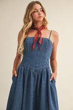 Indigo Muse Denim Maxi Dress