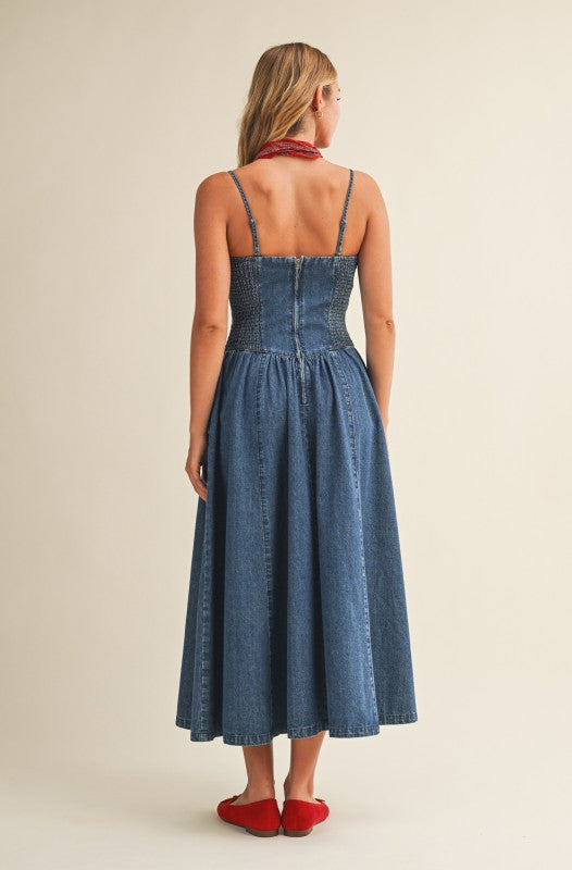 Indigo Muse Denim Maxi Dress