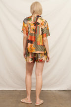 Mosaic Tropic Button-Up Set