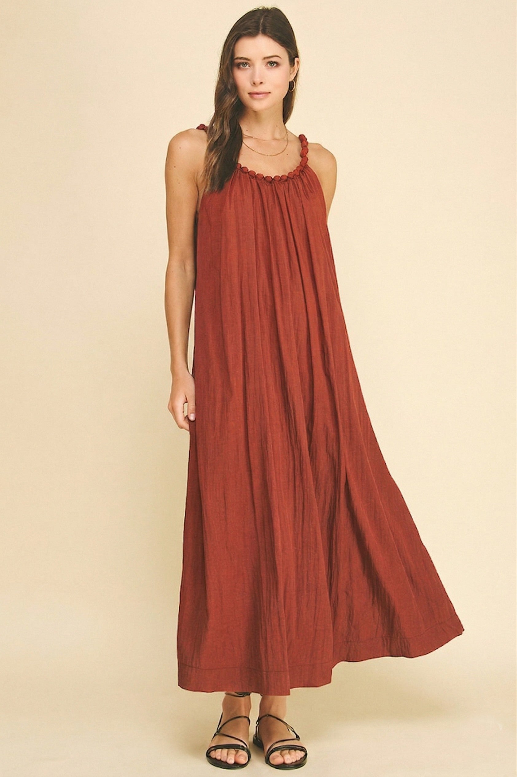 Rust maxi dress
