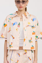 Poolside Poplin Set – Beach Print