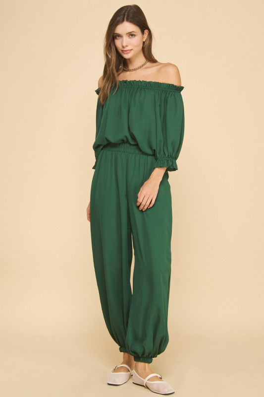 Midnight Breeze Off-Shoulder Top