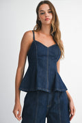 Denim Peplum Set