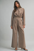 Haya Pin Stripe Shirt and Pant Set