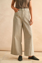 Dual Stripe Wide-Leg Pants