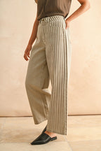 Dual Stripe Wide-Leg Pants