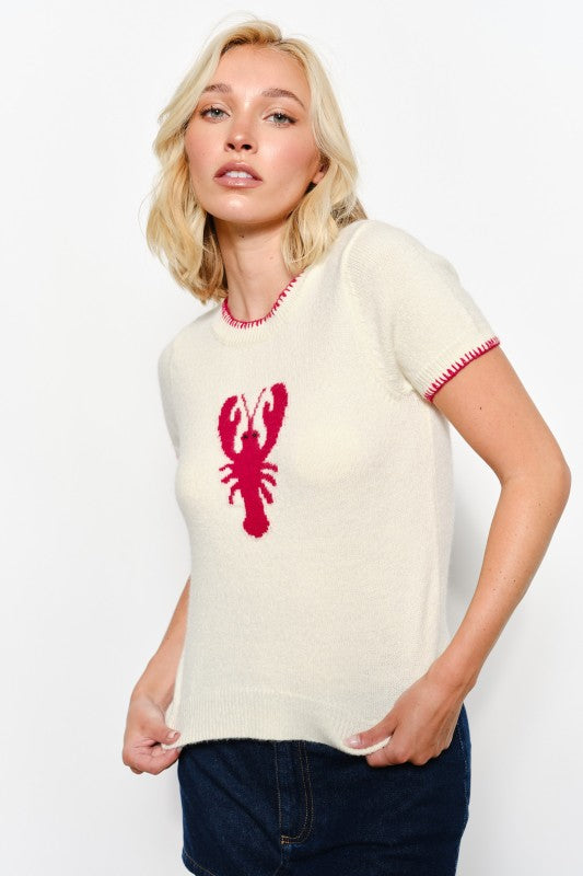 Lobster Crush Knit Tee