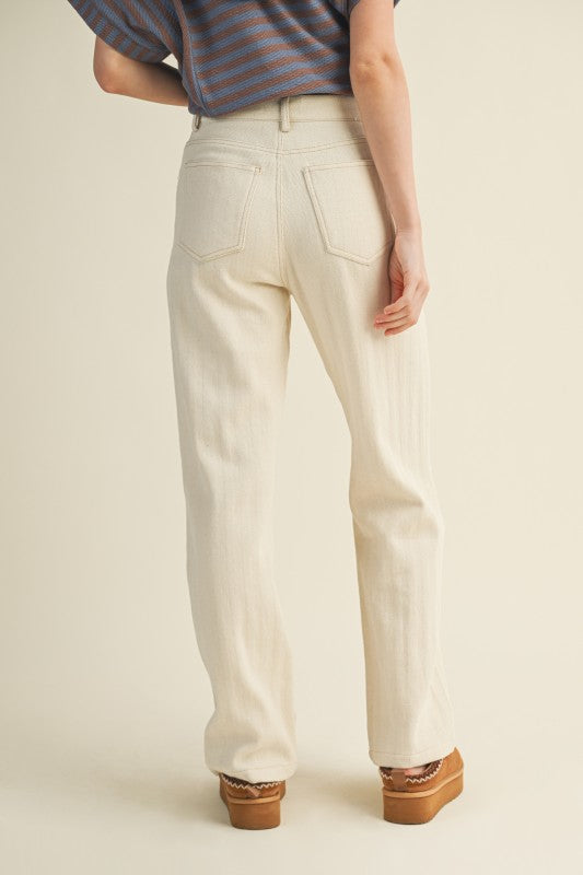 Vanilla Dune Straight Denim