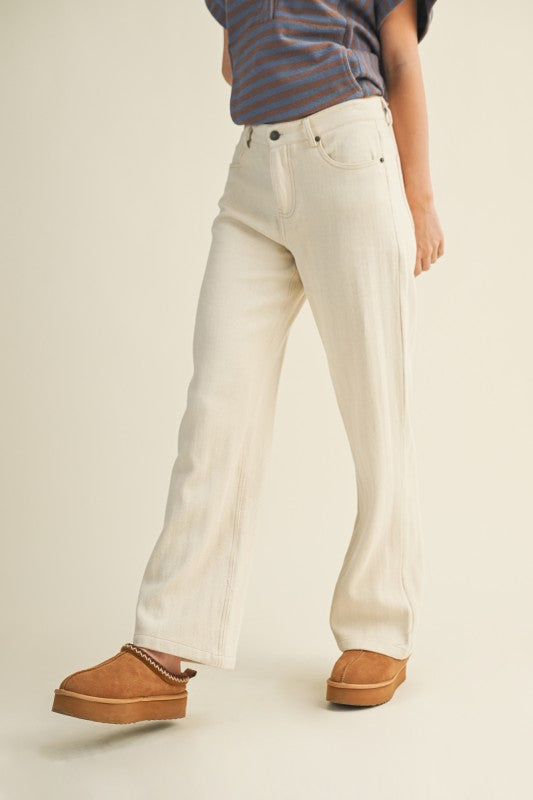 Vanilla Dune Straight Denim