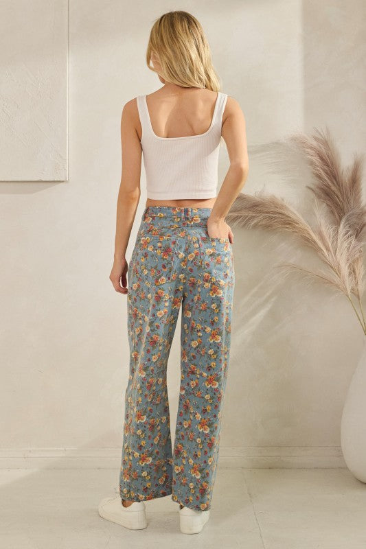 Pantalones abombados florales