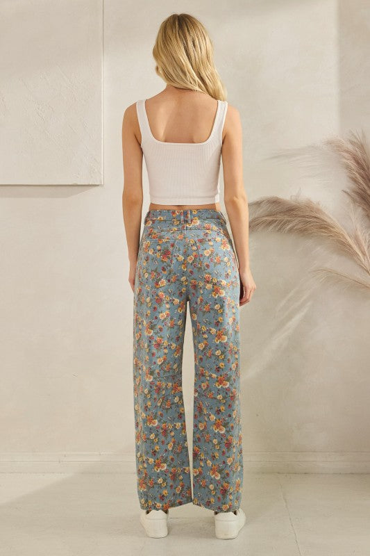 Pantalones abombados florales