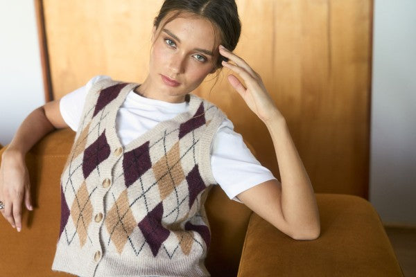 Autumn Ivy Knit Vest Set