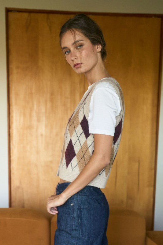 Autumn Ivy Knit Vest Set