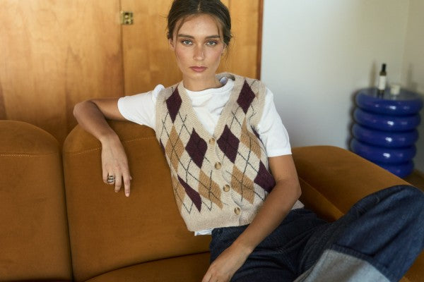 Autumn Ivy Knit Vest Set