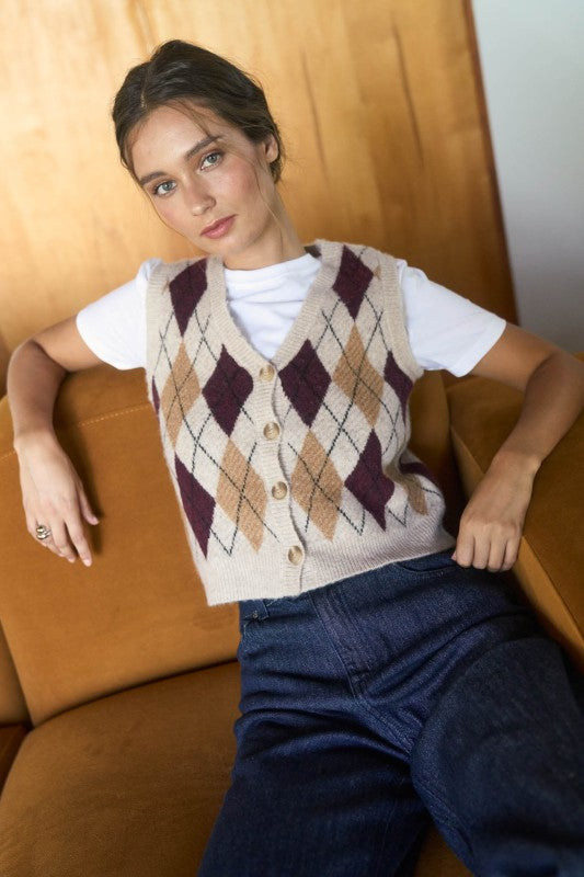 Autumn Ivy Knit Vest Set