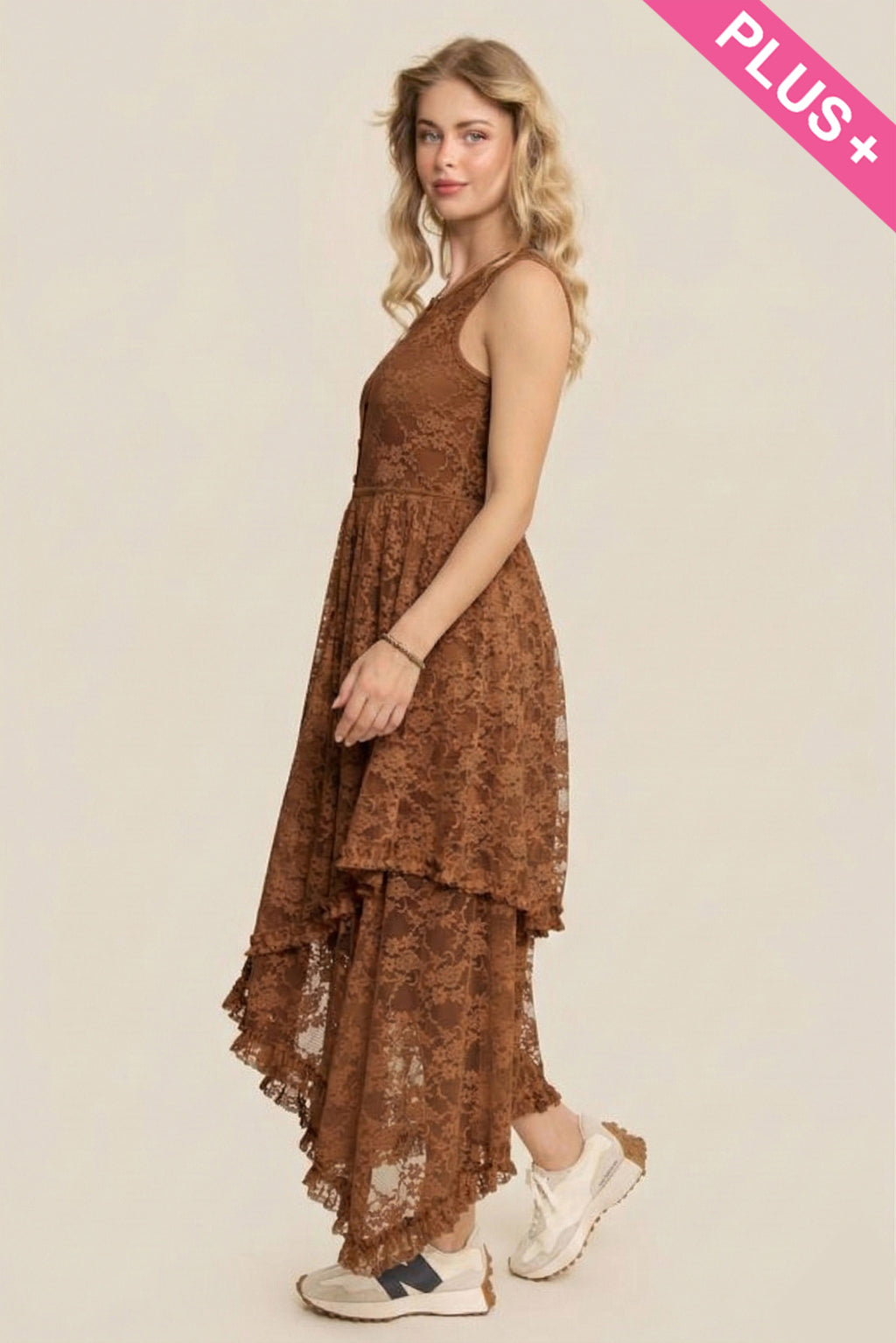 Mocha Lace Romance Dress