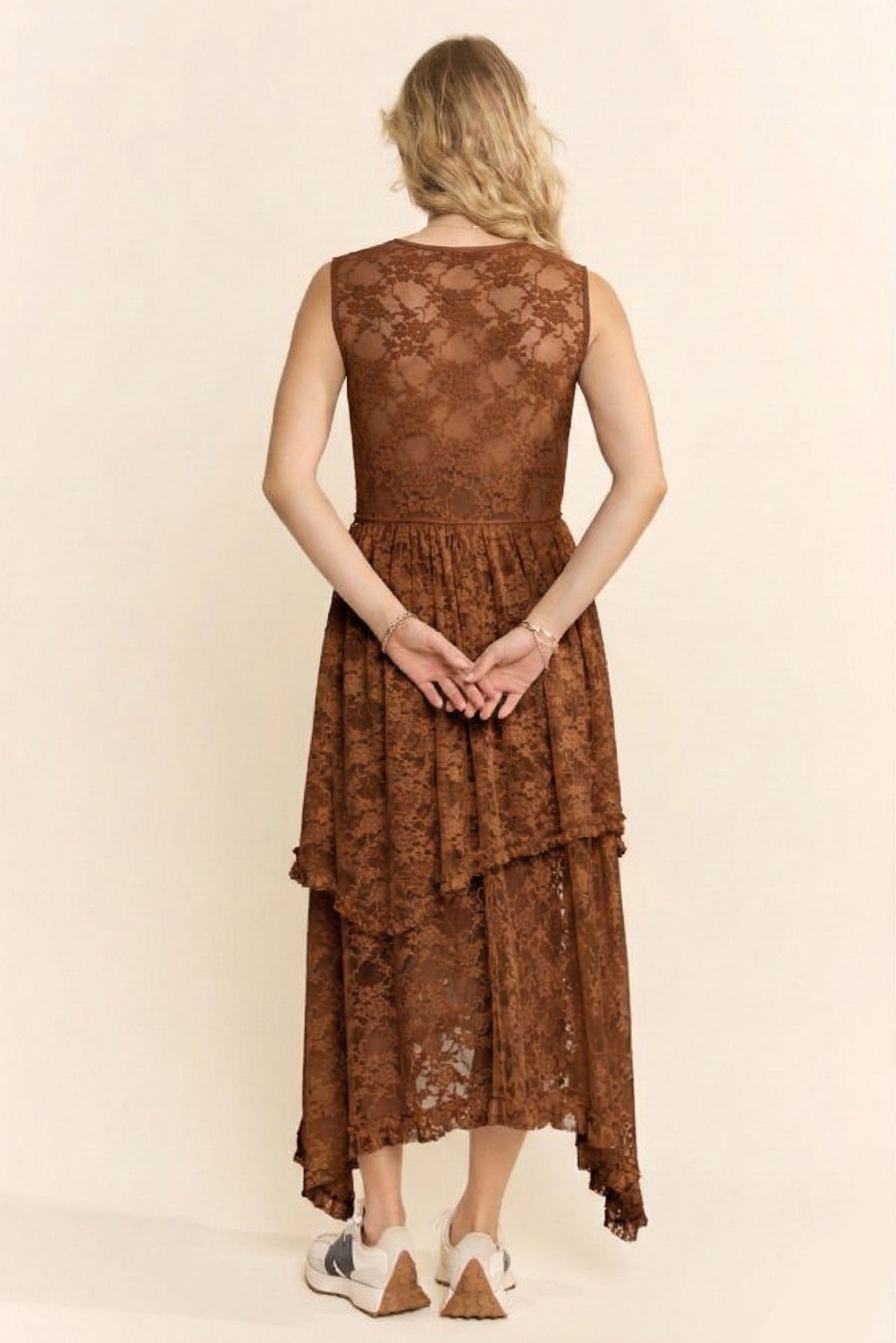 Mocha Lace Romance Dress
